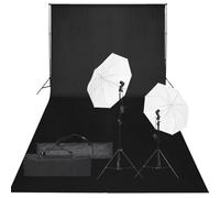vidaXL Kit per Studio Fotografico con Set di Luci e Fondale