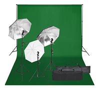 vidaXL Kit per Studio Fotografico con Set di Luci e Fondale