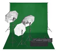 vidaXL Kit per Studio Fotografico con Set di Luci e Fondale