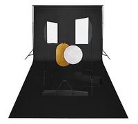 vidaXL Kit da Studio fotografico con Scatola Luce Sfondo e Riflettore Luce Studio Kit di Illuminazione Fotografia Interna