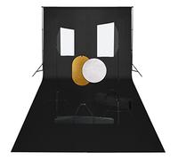 vidaXL Kit per Studio Fotografico con Set Luci, Fondale e Riflettore