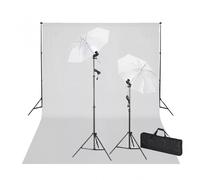 vidaXL Kit Studio Fotografico 2 Faretti + Sfondo Bianco 600x300cm