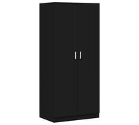 vidaXL Armadio Compatto Elegante Robusto con Scomparto e Asta Arredo Guardaroba Appendiabiti Organizer Casa Nero 80x52x180 cm in Truciolato
