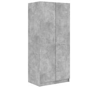 vidaXL Armadio Grigio Cemento 80x52x180 cm in Legno Multistrato