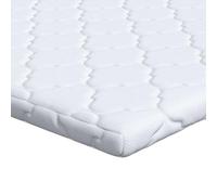 vidaXL Topper al Cocco Bianco 90 x 190 cm Tessuto Jacquard, Comfort in Camera, Topper Moderno Extra Rigido, Supporto in Schiuma, Copertura Jacquard, per Sonno di qualità