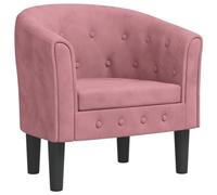 vidaXL Poltrona Cabriolet Rosa in Velluto
