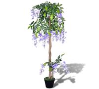 vidaXL Glicine Artificiale con Vaso 120 cm Pianta Finta Fiore Casa Ufficio