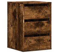vidaXL Cassettiera Angolare Rovere Fumo 40x41x58cm Legno Multistrato, Mobile con cassetti, armadietto con cassetti, portaoggetti con cassetti