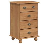 vidaXL Cassettiera ASKIM Marrone 45,8 x 40 x 79 cm Pino massello, Cassettone Moderno, Mobile in Legno Rettangolare, arredo Minimalista per Il Soggiorno, Organizer utile per la Camera