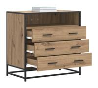 vidaXL Mobile con Cassetti 3-Cassetto Rovere artigianale,
