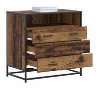 vidaXL Ladenkast 3-Lade Oud hout 70 x 41 x 70 cm Bewerkt hout