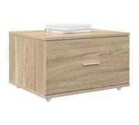 vidaXL Armadio con cassetti con Ruote Rovere Sonoma Ampio unità di archiviazione Resistente alle Macchie Truciolare Design Contemporaneo per organizzazione in Ufficio e Soggiorno 60X40X25 cm Legno A