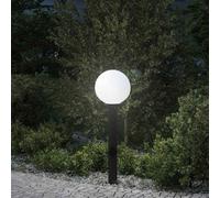 vidaXL Lampada a paletto con presa elettrica 80 cm Nera IP44