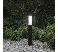 vidaXL Lampada a paletto con sensore 50 cm Nera IP44