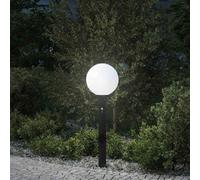 vidaXL Lampada a paletto con sensore e presa 80 cm Nera IP44