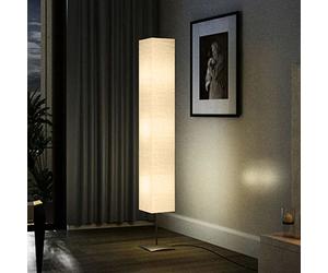 vidaXL Lampada a Piantana con Supporto in Acciaio 170 cm Beige