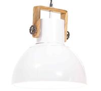 vidaXL Lampada a Sospensione Industriale 25 W Bianca Rotonda 40 cm E27