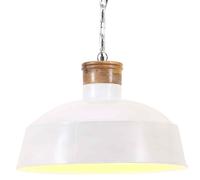 vidaXL Lampada a Sospensione Industriale 58 cm Bianca E27