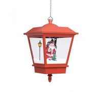 vidaXL Lampada a Sospensione Natalizia con LED e Babbo Natale Rosso 27x27x45 cm