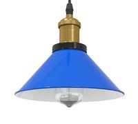 vidaXL Lampada a Sospensione Regolabile E27 Blu Scuro Ø22 cm Metallo, illuminazione a sospensione, illuminazione a sospensione da cucina, lampada a sospensione