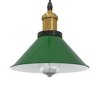 vidaXL Lampada a Sospensione Regolabile E27 Verde Lucido Ø22cm Metallo