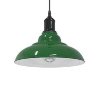 vidaXL Lampada a Sospensione Regolabile E27 Verde Lucido Ø31cm Metallo