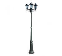VidaXL Lampada da Giardino 3xE27 215 cm Verde Scuro/Nero