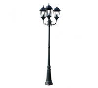 VidaXL Lampada da Giardino 3xE27 230 cm Verde Scuro/Nero