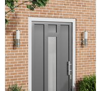 vidaXL Lampada da Parete da Esterno con Sensore 2 pezzi Argento Acciaio Inossidabile IP44