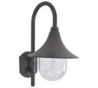 vidaXL Lampada da Parete da Giardino E27 in Alluminio Bronzo Luce da Esterno
