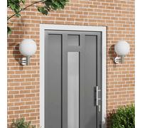 vidaXL Lampada da Parete Esterna 2 pcs Argento 28 x 25 x 38 cm