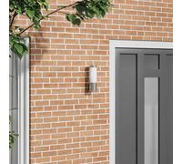 vidaXL Lampada da Parete Esterna Argento 12 x 8,5 x 27 cm