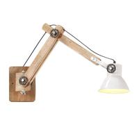 vidaXL Lampada da Parete Stile Industriale Bianca Rotonda E27