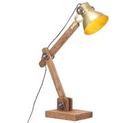 vidaXL Lampada da Scrivania E27 Industriale Lampadina Illuminazione Abat Jour Luci Portalampada Tavolo Studio Faretto Lucerna Ottone Rotonda