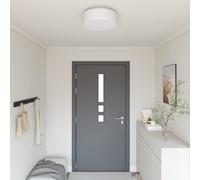 vidaXL Lampada da soffitto Bianco 38 x 38 x 13,5 cm Tessuto