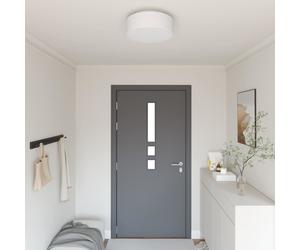 vidaXL Lampada da soffitto Bianco 38 x 38 x 13,5 cm Tessuto