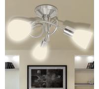 vidaXL Lampada da Soffitto Vetro 3 Lampadine E14 Plafoniera Sospesa Lampadario