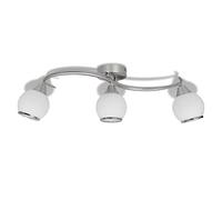vidaXL Lampada Soffitto Paralumi Vetro Tubi a Onda per 3 Lampadine E14