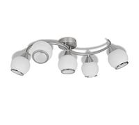 vidaXL Lampada da soffitto con diffusori in Vetro su griglia ondeggiante per 5 lampadine E14