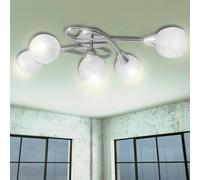 vidaXL Lampada da Soffitto con Paralume in Vetro per 5 Lampadine E14
