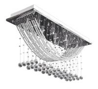 VidaXL Lampada da Soffitto con Strappi di Cristallo 8xG9 Bianco