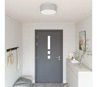 vidaXL Lampada da soffitto Grigio 38 x 38 x 13,5 cm Tessuto