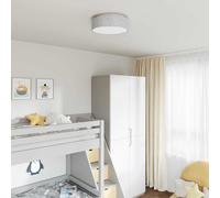 vidaXL Lampada da soffitto Grigio 38 x 38 x 13,5 cm Tessuto