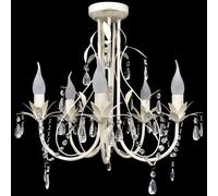 vidaXL Lampada da Soffitto Lampadario in Cristallo con 5 Portalampade
