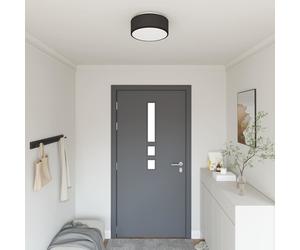 vidaXL Lampada da soffitto Nero 30 x 30 x 13,5 cm Tessuto