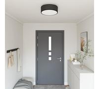 vidaXL Lampada da soffitto Nero 38 x 38 x 13,5 cm Tessuto