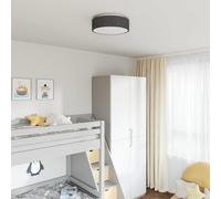 vidaXL Lampada da soffitto Nero 38 x 38 x 13,5 cm Tessuto
