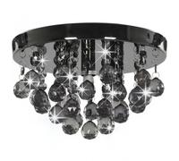 VidaXL Lampada da Soffitto Perline Fumé 3xG9 Nera