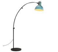 vidaXL Lampada da Terra 25 W Blu Anticato 150 cm E27