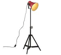 vidaXL Lampada da Terra 25 W Rosso Anticato 35x35x65/95 cm E27